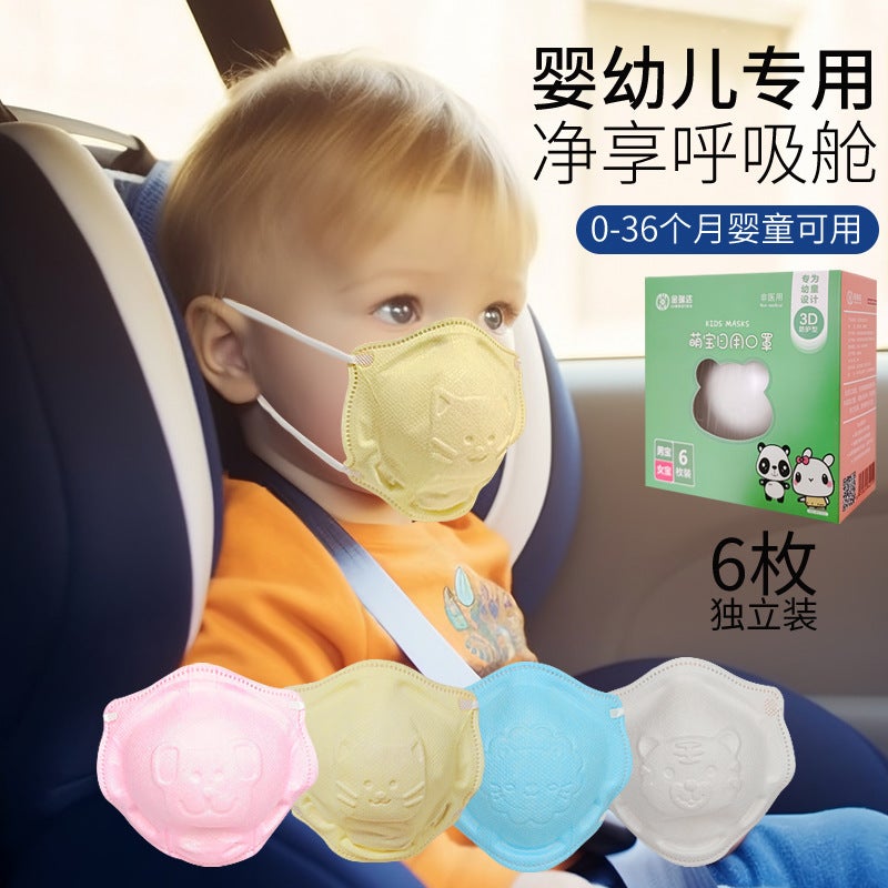 Disposable Infant Mask Baby Special Children Breathable 0-3 Years Old Children Anti-Licking 3D Mask - Image 4